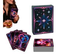 Byuexhp Cartes de tarot pour débutants - Lot de cartes de tarot néon portable - Cartes de fête familiale, pour adultes et soirées familiales, festivals, activités d'interaction sociale, voyages à la