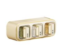 Byuexhp Conteneurs d'assaisonnement muraux, support d'assaisonnement à montage mural | Organisateur de bouteille de rangement de 400 ml sans coup de poing avec cuillère,Stockage de condiments pour les