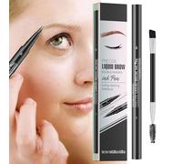 Byuexhp Crayons à sourcils pour femmes - Produit cosmétique double face résistant à la transpiration - Avec 2 pointes fourchues - Stylo à encre pour sourcils - Pour filles - Beauté - Coiffage durable
