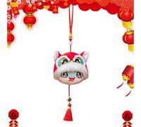 Byuexhp Décoration du Nouvel an Lunaire, Animaux en Peluche Serpent Chinois,Danse Lion Chapeau Serpent Peluche Porte-clés Charme | Porte-clés Mignon, Mascotte, Jouet en de Festival pour Sac,