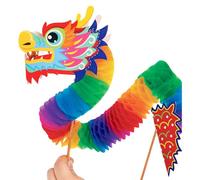 Byuexhp Décorations de Dragon Chinois,Jouet de Dragon Chinois | Guirlande de en Papier Fait Main du Nouvel an - Cadeaux de Dragon du Nouvel an Lunaire, Kits de marionnettes