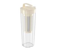 Byuexhp Grande machine à café glacé à infusion froide - 1100 ml - Avec poignée - Avec filtre - Bouteille d'eau pour thé chaud, café glacé et eau