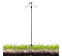 Byuexhp Mangeoire à Oiseaux pour l'extérieur - Colonne d'alimentation pour Oiseaux réglable - Supports de décoration de Jardin réglables pour Lampes solaires - Carillons éoliens - grimpantes