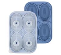 Byuexhp Moule à bonbons de football | Quatre cavités Moule de cuisine tridimensionnel | Moule à fondant en silicone, pour bar, whisky, cocktails, café, eau, réfrigérateur, congélateur, gâteau