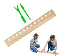 Byuexhp Règle de Plantation en Bois avec marquages gravés - Règle de Distance pour la Croissance des avec Trous - pour la Planification du Jardin des organisées avec Mesure précise et