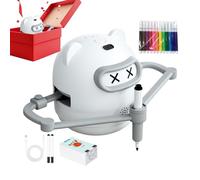 Byuexhp Robot à Dessiner pour - Jouet Éducatif Interactif,Robot Peinture avec 100 Cartes et 12 Stylos,pour Anniversaire, École à la Maison, Classe, Salle de Jeu et Fête, 3-10 Ans et