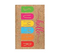 Byuexhp Tapis de bienvenue d'extérieur, tapis de bienvenue d'été, tapis d'été avec motif de vase pour l'extérieur, 40,6 x 61 cm Hello Summer paillasson, tapis d'extérieur antidérapant, tapis de