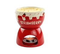 Byuexhp Tasse À Fondue Au Chocolat | Pot À Beurre en Céramique - Kit Fondue Portable | pour Fruits de Mer Dîner Apéritif Sauce Fromage Lait Caramel Anniversaire Mariage Pique-niques Fête Cuisiniers