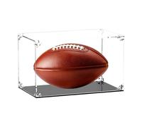 Byuexhp Vitrine de présentation de football transparente - Dans la taille réelle - Support démontable étanche à la poussière - Signée - Pour les fans et les collectionneurs adultes et les familles
