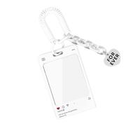 BYUTFA Couverture de Carte Créative Virole Acrylique Porte-Carte Transparent Kpop Porte-Carte Photo Porte-clés Idole Photos Manches Cartes Postales Porte-Carte