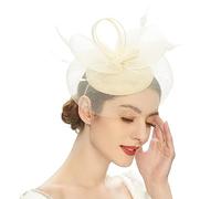 BYUTFA Couvre-Chef élégant Bibi Chapeau pilulier pour Femme Cocktail thé fête Chapeaux Exquis Bibi français pour Mariage