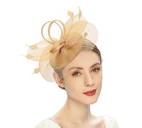 BYUTFA Couvre-Chef élégant Bibi Chapeau pilulier pour Femme Cocktail thé fête Chapeaux Exquis Bibi français pour Mariage