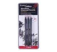 BYUTFA - Ensemble de Crayons d'artiste sans Bois, Graphite, Charbon de Bois, Croquis, Couleur Noire, pour Peintre, Dessin, écriture, ombrage, 3/6 pièces