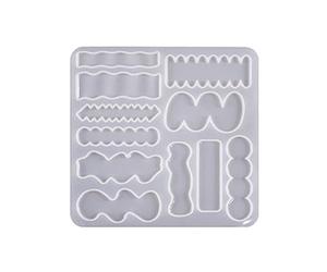 BYUTFA - moule d'épingle à cheveux de forme irrégulière, en résine de Silicone, Barrette époxy, moule en cristal d'agate pour l'artisanat, accessoires de fabrication