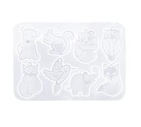 BYUTFA - moules en résine époxy pour boucles d'oreilles, fruits et animaux, en Silicone, pour sac à bagages, moules de moulage avec trou pour la fabrication artisanale