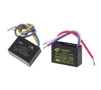 BYUTFA Noir CBB61 1.5uF + 2.5uF 3 Fils 250V 50/60Hz condensateur pour Ventilateur de Plafond