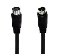 BYUTFA Rallonge 3/1,5/1/0,5 m Câble S-vidéo mâle vers Femelle 10 Broches Mini DIN Connecteur d'ordinateur Câble TV pour projecteur magnétoscope DVD nickelé