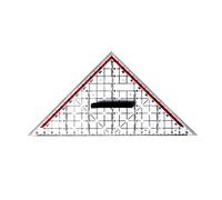 BYUTFA Règle Triangulaire Règle de modèle en Forme de Triangle Règle de Pochoir de Dessin Claire avec poignée Échelles de rapporteur Outils d'illustration Professionnels