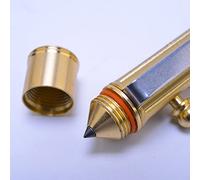 BYUTFA Stylo de Signature Stylo à Gel en Laiton Fait à la Main Rétro Bambou Noeud Type de Boulon Stylo à Boulon Militaire Stylo à Encre Gel d'écriture Lisse Stylo EDC métallique