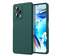 Byvuwiay Coque pour Xiaomi Redmi Note 12 Pro 5G, Ultra Mince Premium Housse Souple en Silicone Liquide, Coque de Protection pour Xiaomi Redmi Note 12 Pro 5G - Vert Nuit