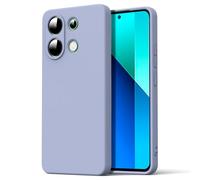Byvuwiay Coque pour Xiaomi Redmi Note 13 4G, Ultra Mince Premium Housse Souple en Silicone Liquide, Coque de Protection pour Xiaomi Redmi Note 13 4G - Gris Lavande