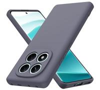 Byvuwiay Coque pour Xiaomi Redmi Note 14 Pro 5G, Ultra Mince Premium Housse Souple en Silicone Liquide - Gris foncé