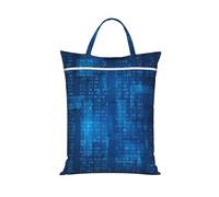 BYwenhopnbs Code binaire du programmeur Sac à linge bleu Sac de voyage pour linge humide Sac de lavage avec fermeture éclair