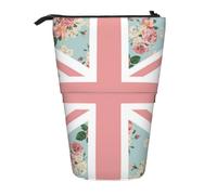 BYwenhopnbs Étui à Crayons télescopique à Motif Rose Anglaise et Drapeau Union Jack