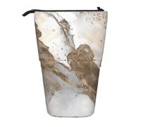 BYwenhopnbs Étui à Crayons télescopique Liquid Marble - Pearl and Gold