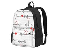 BYwenhopnbs Sac à dos d'école à rayures avec inscription « Appel aux infirmières » pour homme et femme, avec 15 compartiments pour ordinateur portable.