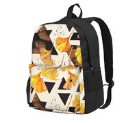 BYwenhopnbs Sac à dos d'école aux couleurs d'automne, feuilles de ginkgo, sac de voyage pour hommes et femmes, sac à dos universitaire avec 15 compartiments pour ordinateur portable