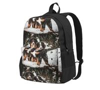 BYwenhopnbs Sac à dos d'école avec 15 compartiments pour ordinateur portable, motif bouvier bernois amusant, pour homme et femme