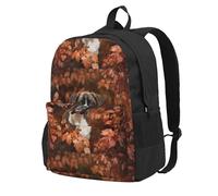 BYwenhopnbs Sac à dos d'école avec 15 compartiments pour ordinateur portable, motif chiens Boxer, pour homme et femme