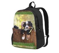 BYwenhopnbs Sac à dos d'école avec 15 compartiments pour ordinateur portable, motif chiots bouvier bernois, pour homme et femme