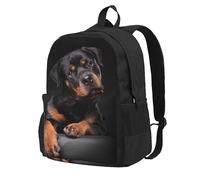 BYwenhopnbs Sac à dos d'école, de voyage, pour homme et femme, avec 15 compartiments pour ordinateur portable, idéal pour l'amour du Rottweiler, confiant et fidèle