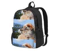 BYwenhopnbs Sac à dos d'école Shih Tzu en gros plan, sac de voyage pour hommes et femmes, sac à dos universitaire avec 15 compartiments pour ordinateur portable
