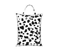 BYwenhopnbs Sac à linge imperméable de voyage avec fermeture éclair, motif chien dalmatien sans couture ou peau de vache