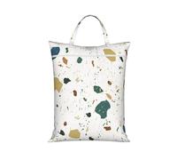 BYwenhopnbs Sac à linge imperméable de voyage avec fermeture éclair, motif terrazzo sans couture, marbre italien classique