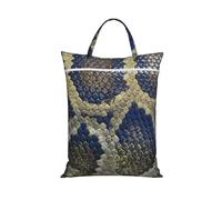 BYwenhopnbs Sac à linge imprimé peau de serpent, sac de voyage imperméable avec fermeture éclair