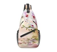 BYwenhopnbs Sac bandoulière homme White Orchid In The Pond, petit sac à dos de voyage.