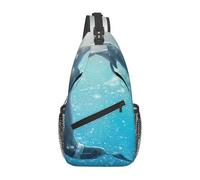 BYwenhopnbs Sac bandoulière Winter The Dolphin pour homme, petit sac à dos de voyage à bandoulière