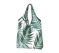 BYwenhopnbs Sac cabas pliable à motif jungle tropicale sans couture avec feuilles de palmier, imperméable et réutilisable, idéal pour les voyages.