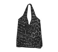 BYwenhopnbs Sac fourre-tout pliable à motif abstrait de chimie, imperméable et réutilisable, idéal pour les courses et les voyages.