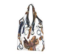 BYwenhopnbs Sac fourre-tout pliable pour chevaux de course, imperméable et réutilisable, idéal pour les voyages.