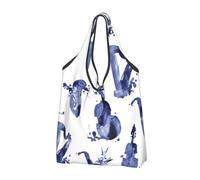 BYwenhopnbs Sac fourre-tout pliable pour saxophone blues, piano, violoncelle et contrebasse, imperméable et réutilisable, idéal pour les voyages.