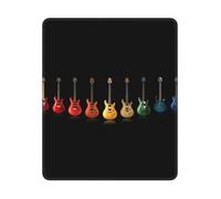 BYwenhopnbs Tapis de Souris carré coloré en Forme de Guitare, Motif à Bords Cousus, 10 et 12 Pouces
