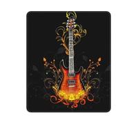 BYwenhopnbs Tapis de Souris carré Magic Guitar, Motif à Bords Cousus, 10 et 12 Pouces