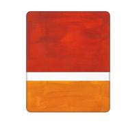 BYwenhopnbs Tapis de souris carré orange brûlé jaune ocre bord cousu 25,4 et 30,5 cm