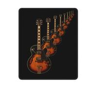 BYwenhopnbs Tapis de Souris carré Style Guitare Jazz, Bord Cousu, 10 et 12 Pouces