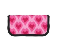 BYwenhopnbs Trousse à Crayons de Grande capacité, Motif cœurs dessinés à la Main, Style Ethnique, en Toile, pour Filles